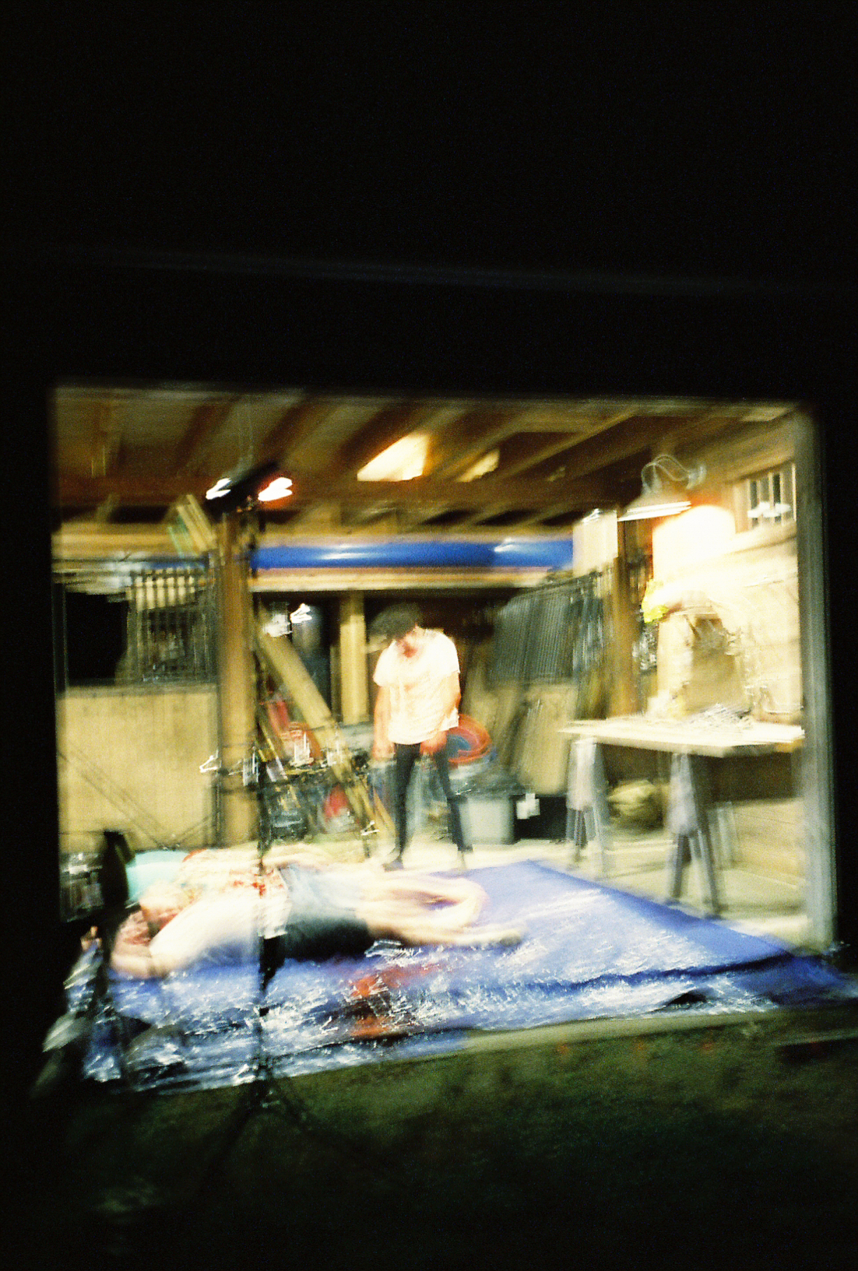 View through the window — night shoot