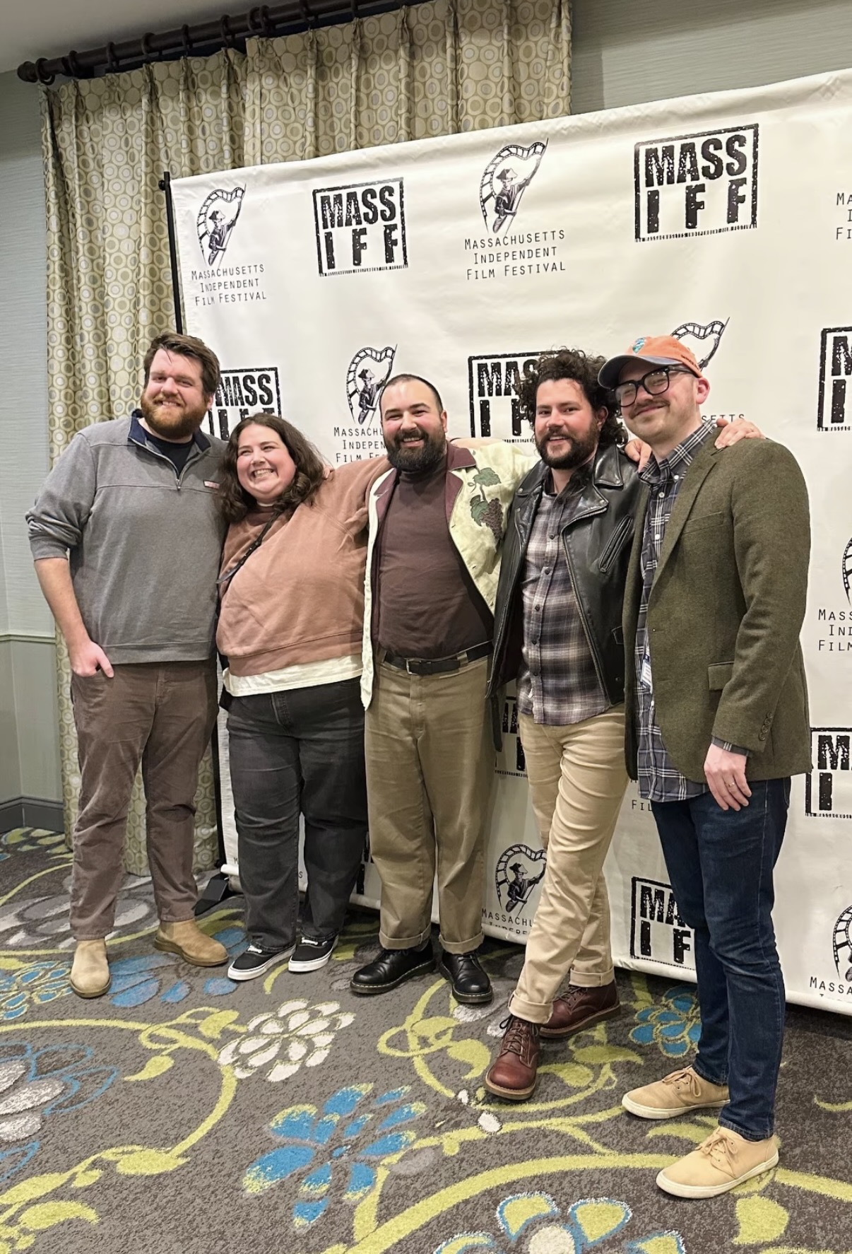 The crew celebrating at Mass IFF